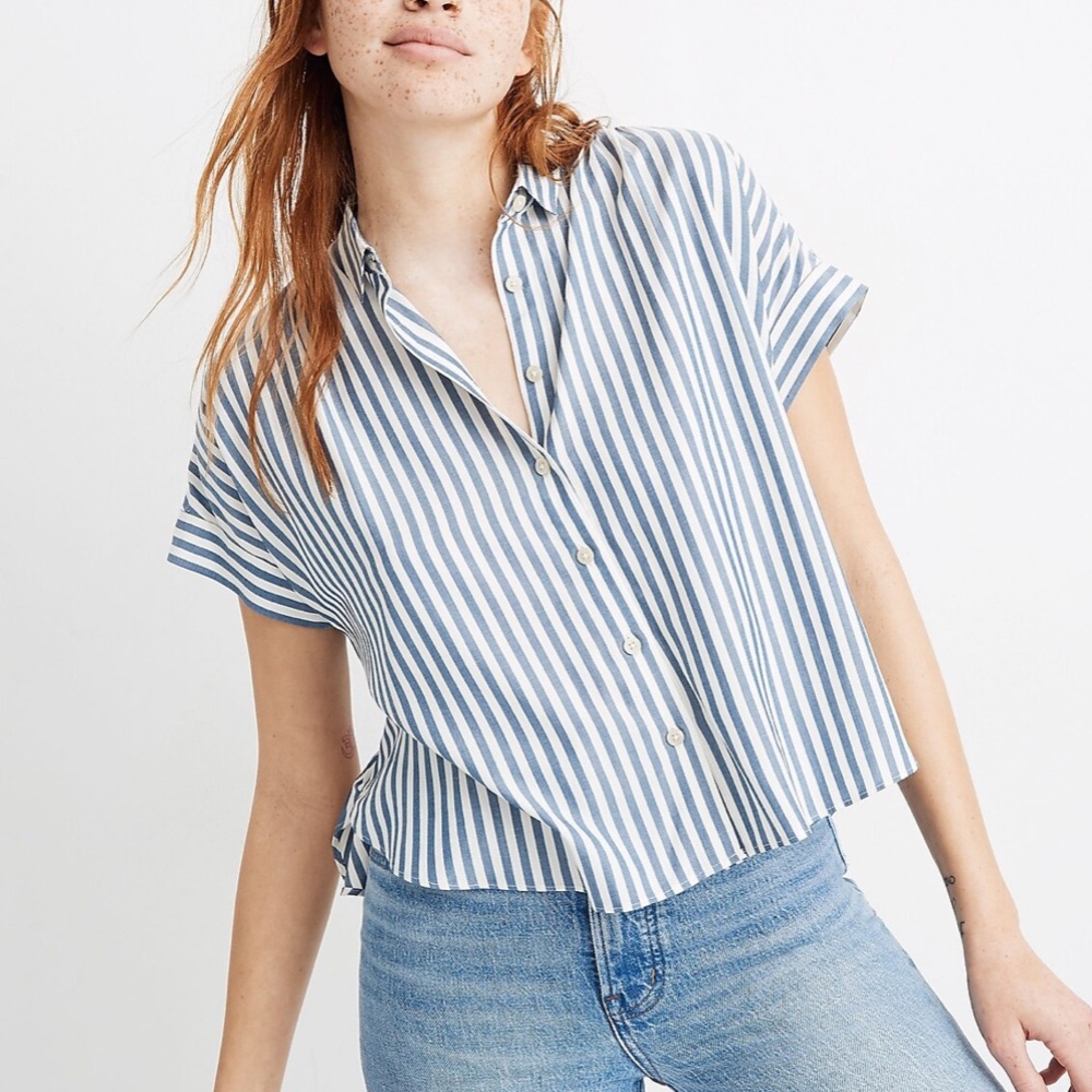 Madewell Hilltop Shirt in Savin Stripe